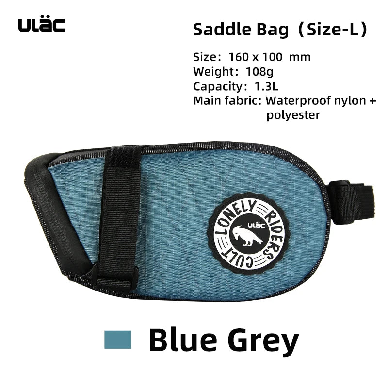 ULAC Cycling Seat Bag 0.6/1/1.3L Multi-color Bicycle Saddle Bag Waterproof MTB Road Bike Repair Tools Bag Tail Pack Accessories