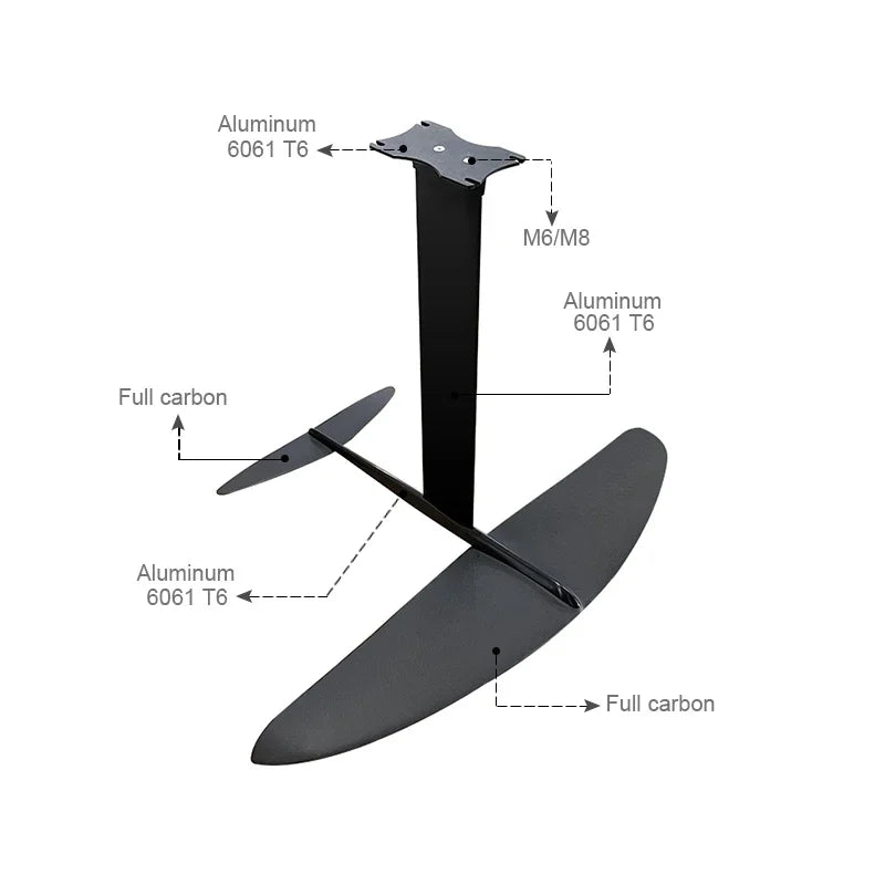 Outdoor water sports surfing Carbon fiber hydrofoil F11 Large front foil wing 2100sqcm surf sup board efoil windsurf kitesurf
