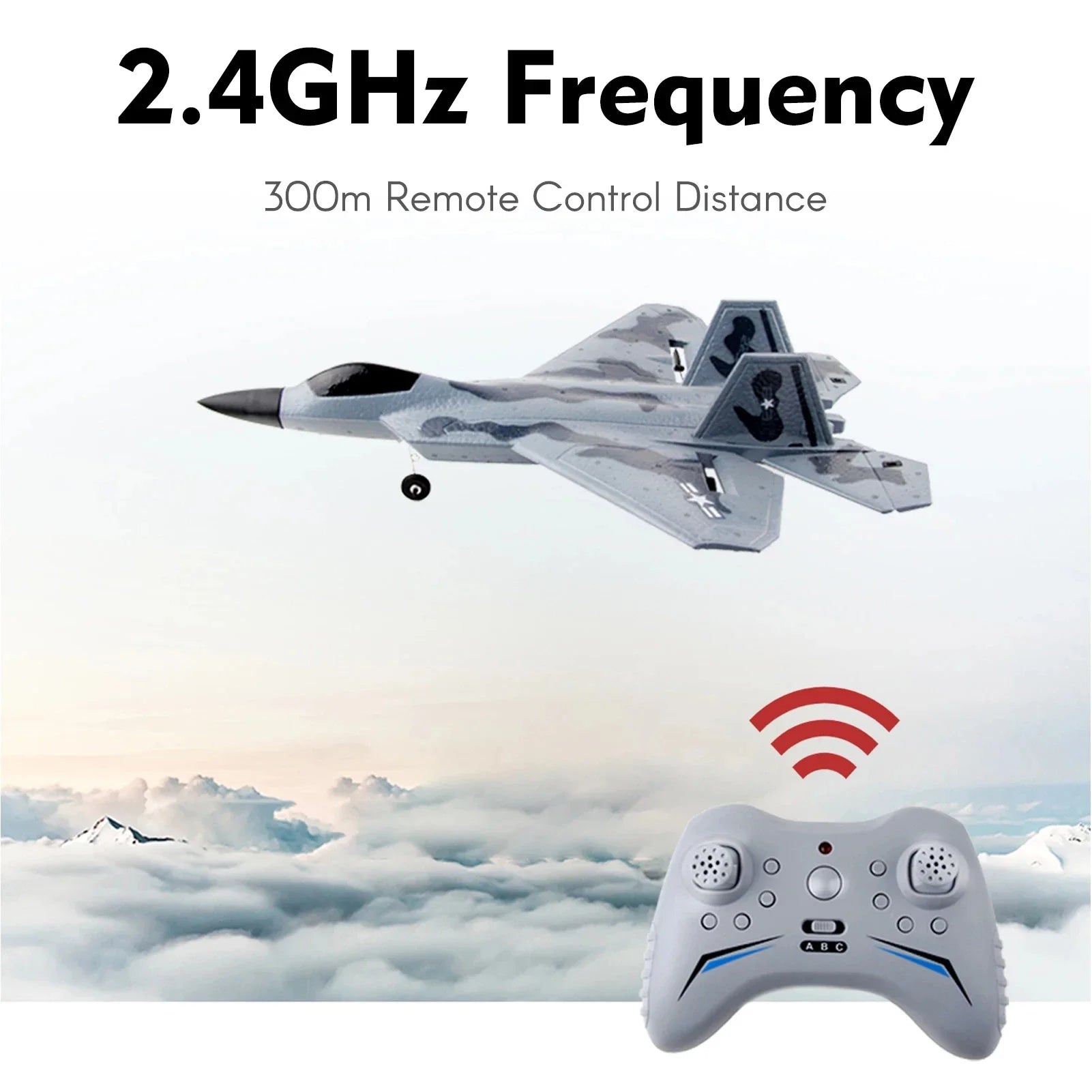 Cross-border Hot Selling F22 Fighter Series FX-822 Fixed-wing Foam Airplane Dual-aisle Rc Airplane Model