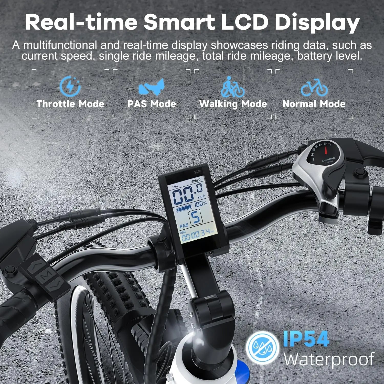 1000 Peak Electric Bike for Adults,up 80 Miles Removable Battery Ebike, 26" Electric E Bike with 7-Speed,Adult Electric Bicycles