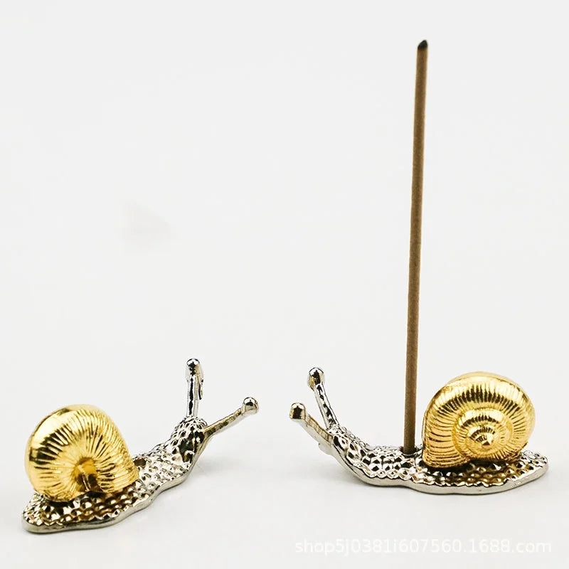 Creative Alloy Snail Small Ornaments Small Turtle Cute Vivid Little Animal Home Decoration Bonsai with Incense Crafts Figurines