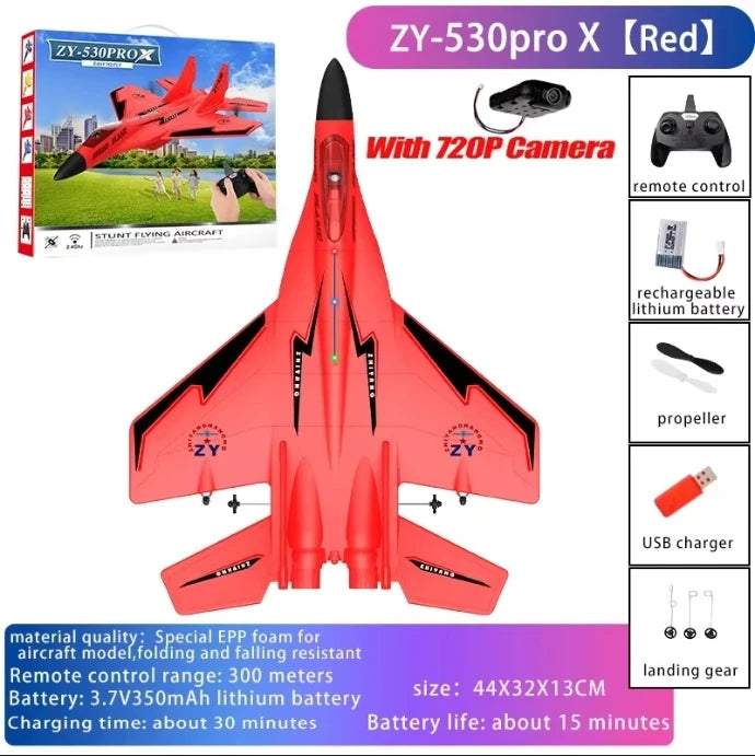 RC Plane SU35 2.4G With LED Lights Aircraft Remote Control Flying Model Glider Airplane SU57 EPP Foam Toys For Children Gifts