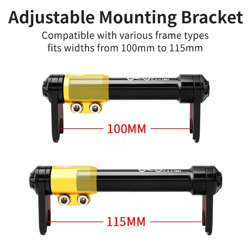 MUQZI Eazy Wheel and Extender Telescopic Mounting Axle Rod Kit Compatible with Brompton Folding Bike