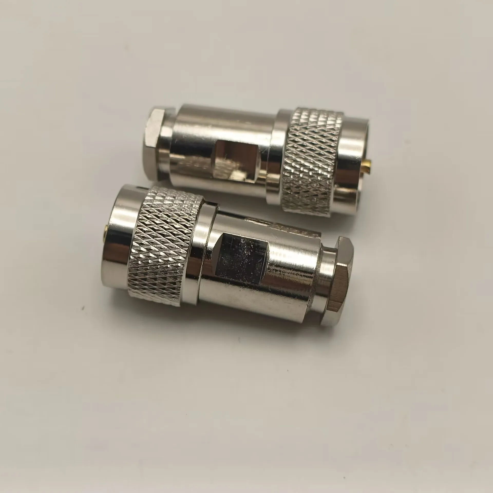 1pce Connector UHF PL259 Male Plug Clamp RG58 RG142 LMR195 RG400 Cable Straight Adaptor