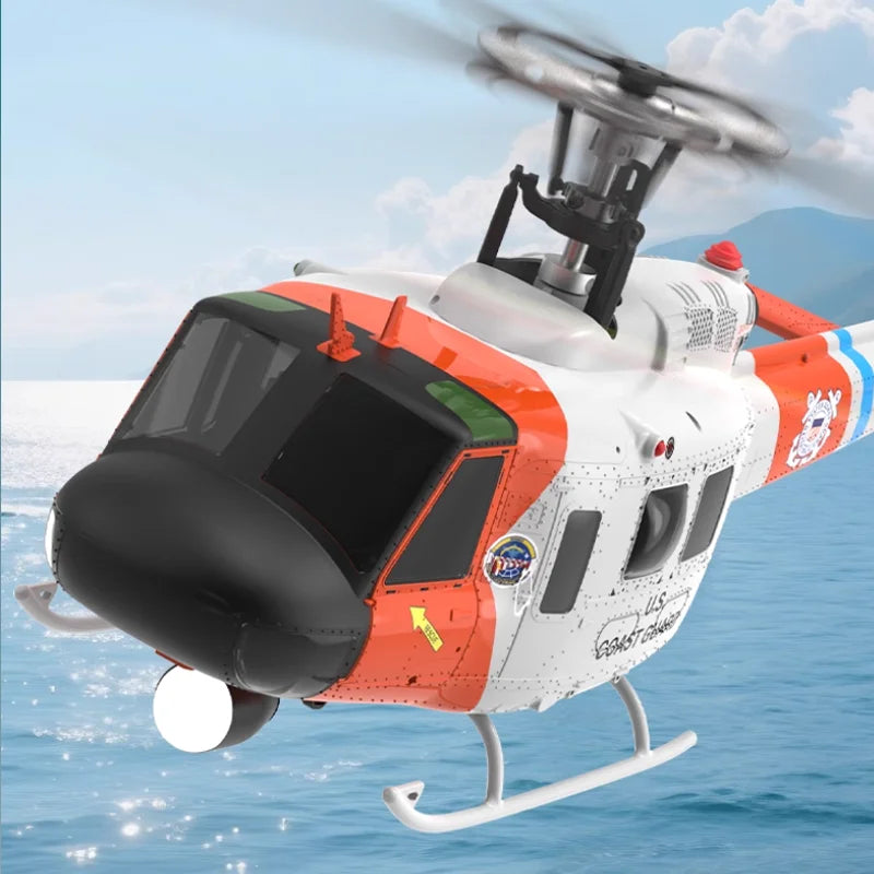 Yuzuru F07S Remote Control Combat Helicopter Uh-1 Huey Model Airplane Realistic RC Toy for Ages 14+ Birthday Gift