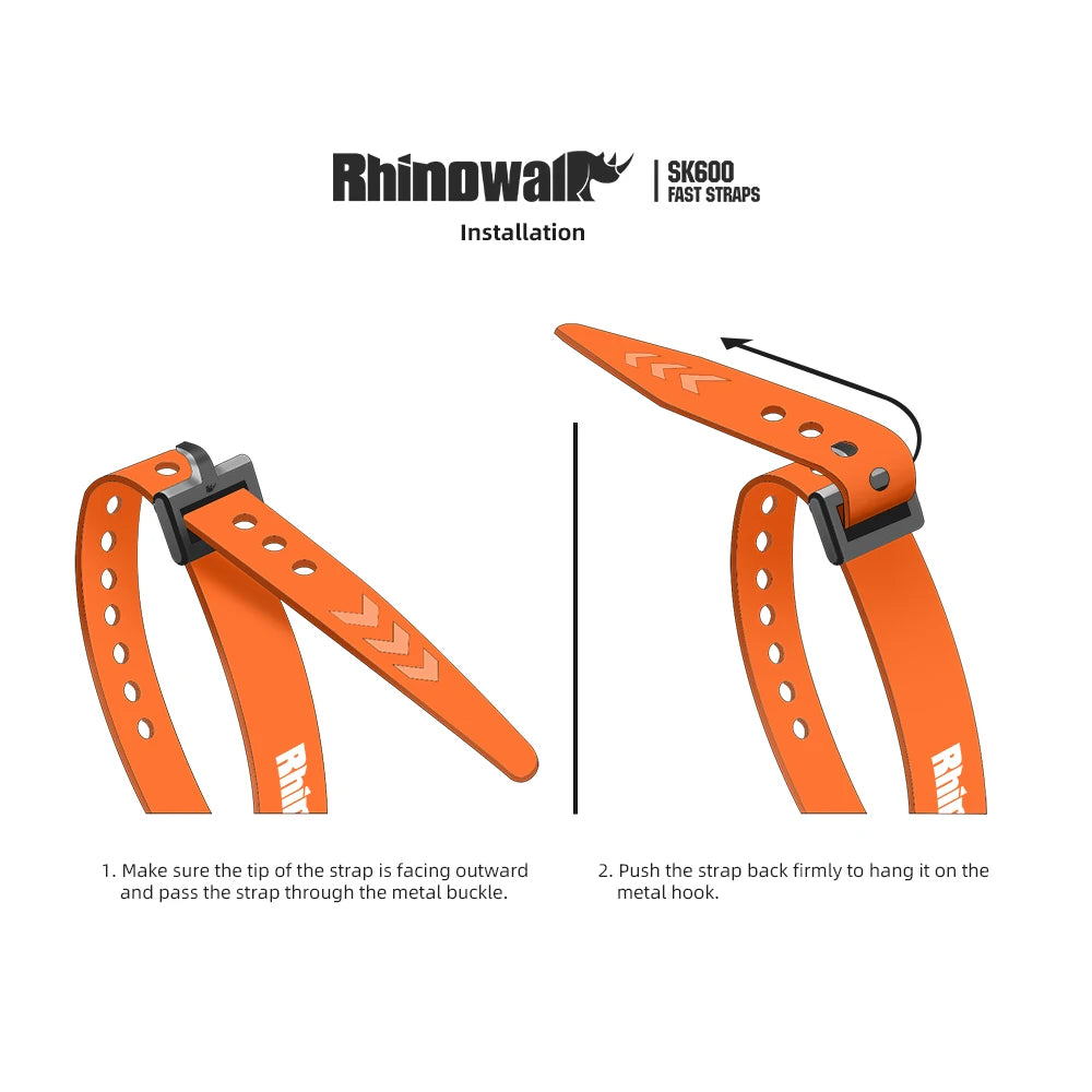 Rhinowalk 600mm TPU Plastic Elastic Scale Strap For Securing Bike & Motorcycle Cycling Luggage Tensile Fastener Tension Strap