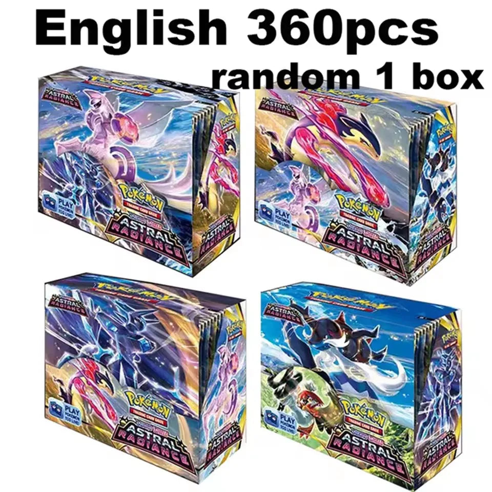 NEW 360PCS Pokemon Card White Flare Black Bolt Prismatic SPARKS Scarlet Violet 151 English Booster Battle Transaction Gift