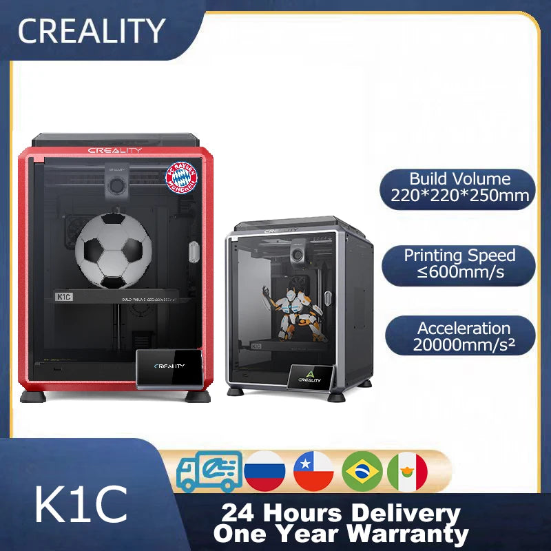 CREALITY K1C 3D Printer 600mm/S Speed ​​with AI Camera Printing Stable Frame Auto Leveling Dual Fan Direct Cooling Drive Extruder