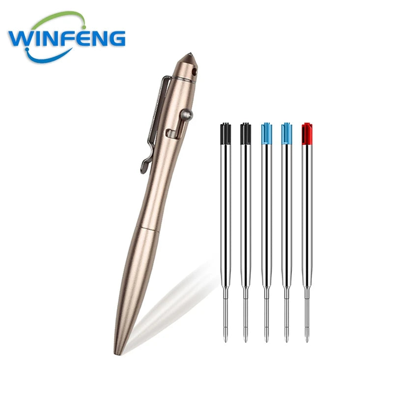High Quality Metal Tactical Pen Self Defense Ballpoint Pen School Office Stationery Supplies Emergency Survival Glass Breaker