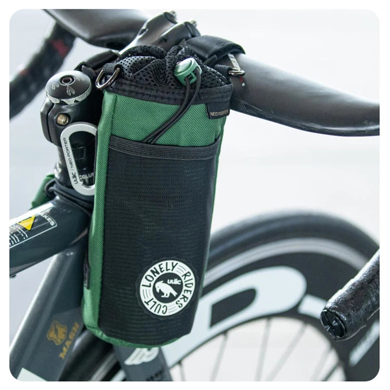 C-HOLD Bike Handlebar Stem Bag Water Bottle Bicycle Bag Snack Storage Bikepacking Touring Commuting Insulated Kettle Pouch