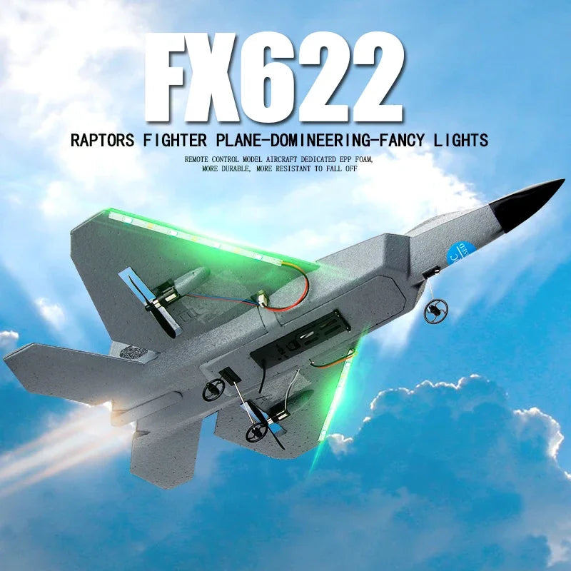 Remote Control Fighter Fx-622 Anticollision Radio Airplane 2.4G Rc Glider Epp Foam Model Boys Electric Toy for Children's Gift