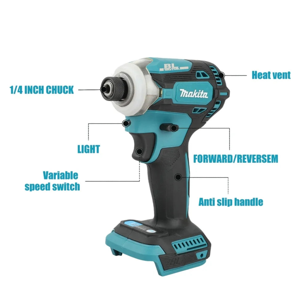 Makita DGA404 18V Cordless Angle Grinder And DTD171 Impact Drill Combo for Woodworking And Metalworking Tools Set