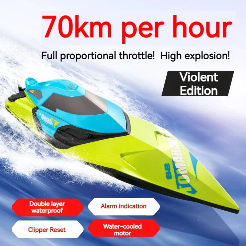 S2 Super Sized 50cm High-Speed ​​Remote-Controlled Boat High-Powered Speedboat Rowing Boat Net Pulling Ship Model Water Toy Gift