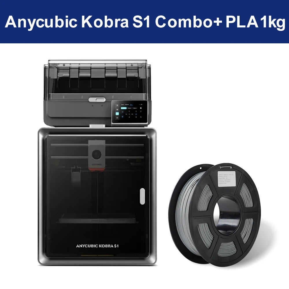 Anycubic Kobra S1 Combo Multi-Color 3D Printer High Speed Max 600mm/s High Precision Rapid Printing 250x250x250mm