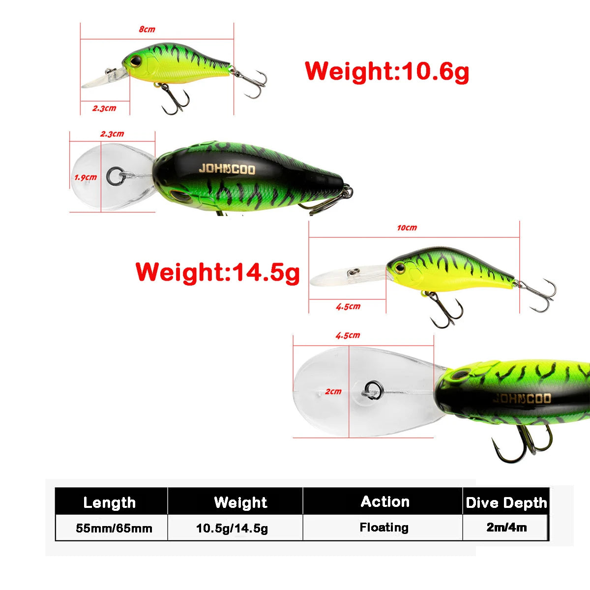 Crankbaits Fishing Lure Floating Wobblers 55mm 65mm for Pike Minnow Lures for Fishing Artificial Bait Fishing Bait
