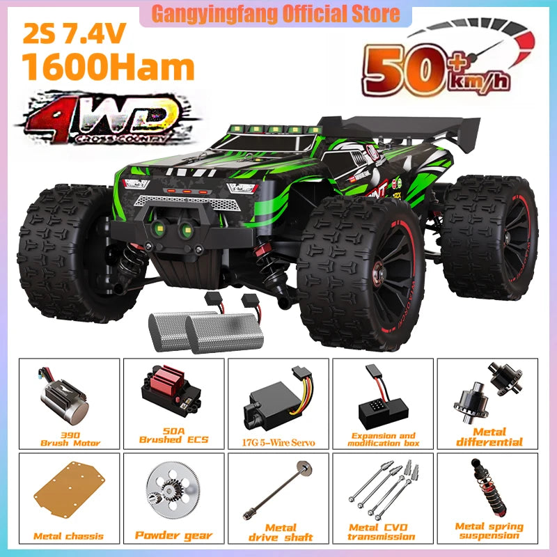 SG116 9522PRO 85KM/H High Speed ​​RC Car Brushless 4WD Off-Road Drift Remote Control Car 1:16 Professional Racing Cars vs SG116MAX
