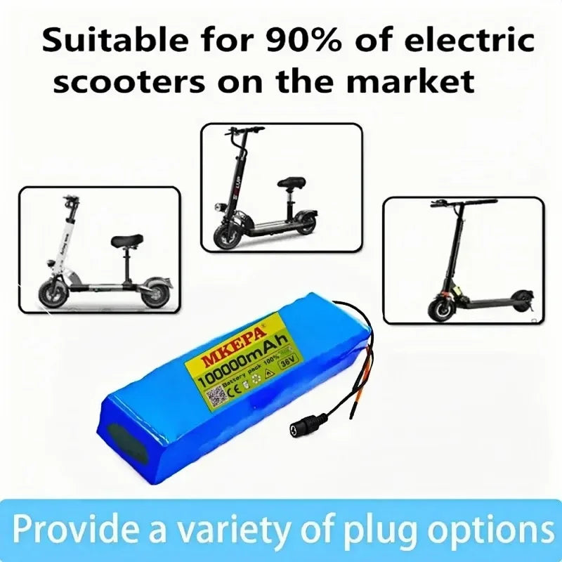 36V 100Ah 10S3P electric scooter battery pack 18650 lithium battery, suitable for Mijia M365 electric scooter Long battery life