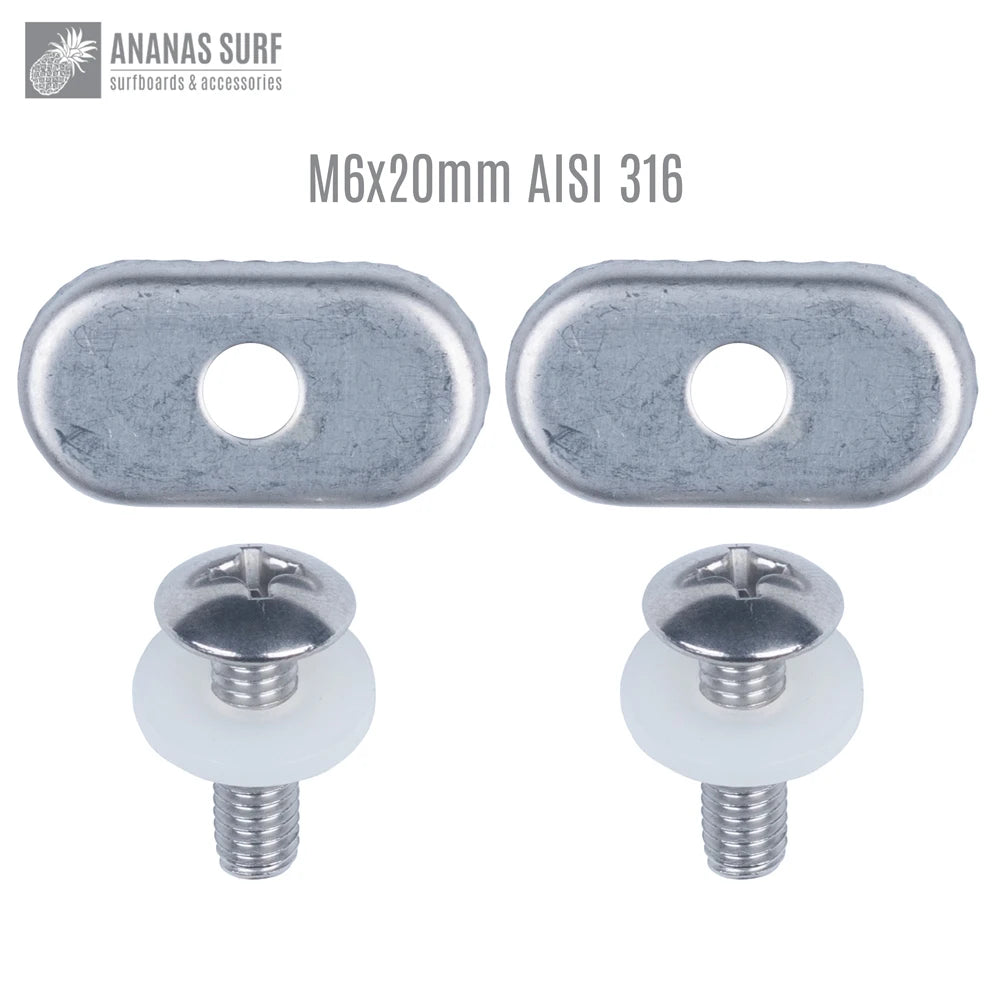 Pineapple Surf M5，M6 Hydro Foil Board Strap Screw 316 Stainless Steel Set Kite Wing Windsurf Accessories