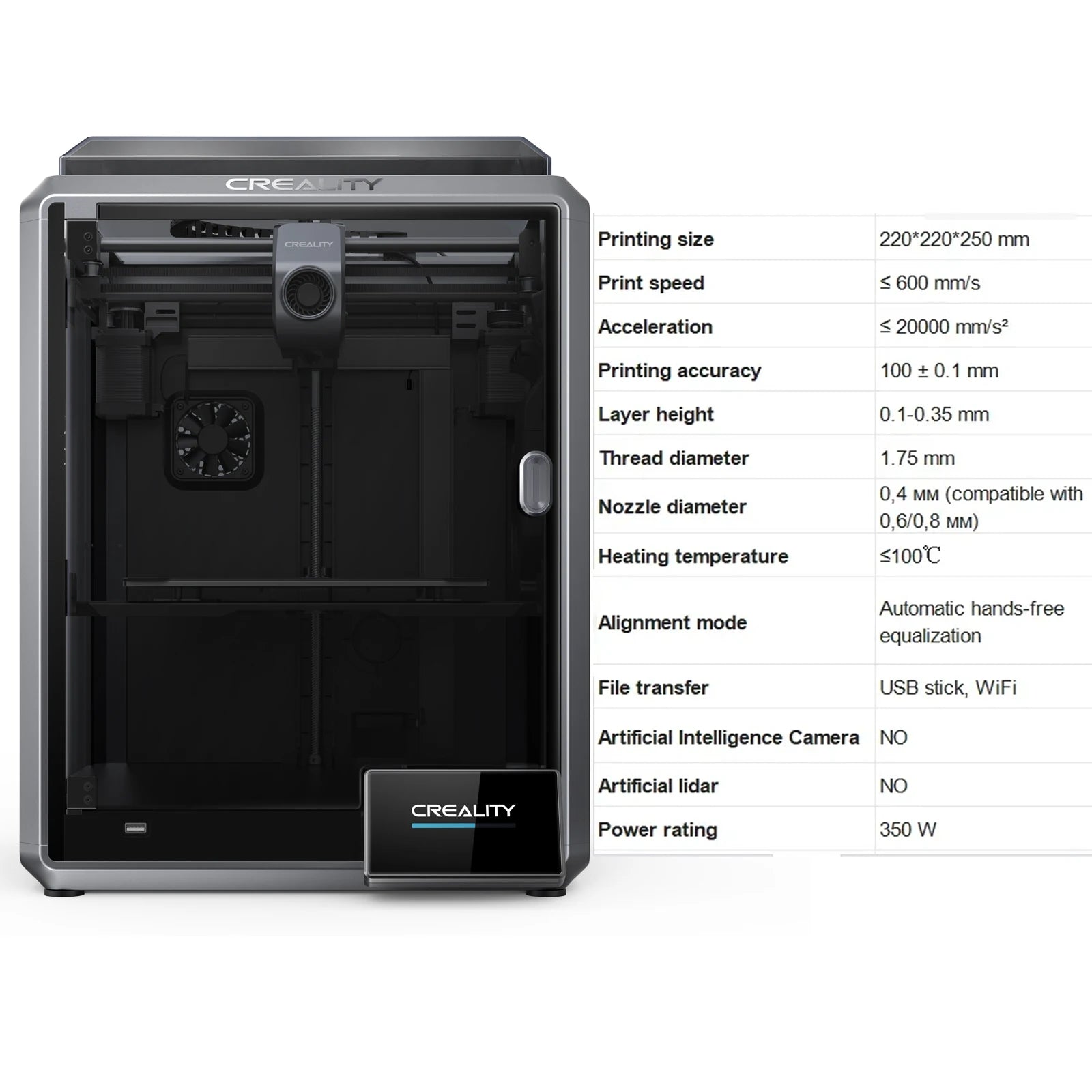 CREALITY K1 MAX K1C K1 SE K1 3D Printer High-Speed ​​Printing Auto Leveling Direct Extruder All Metal FDM K1 Series 3D Printer