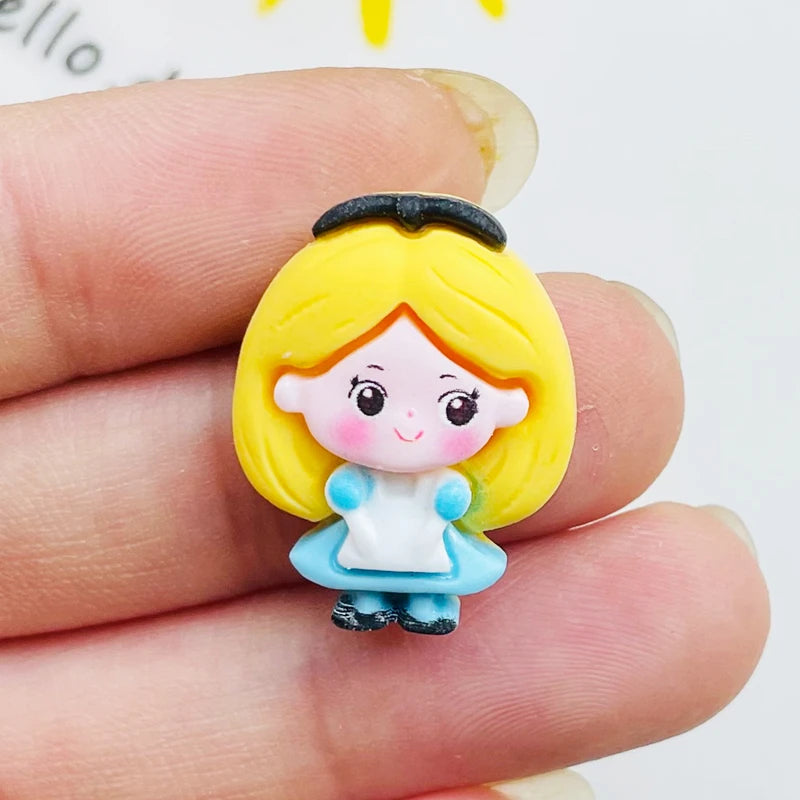 10 Pcs New Mini Kawaii Cartoon Princess Series Resin Scrapbook Diy Jewelry Hairpin Headrope Decoration parts A18