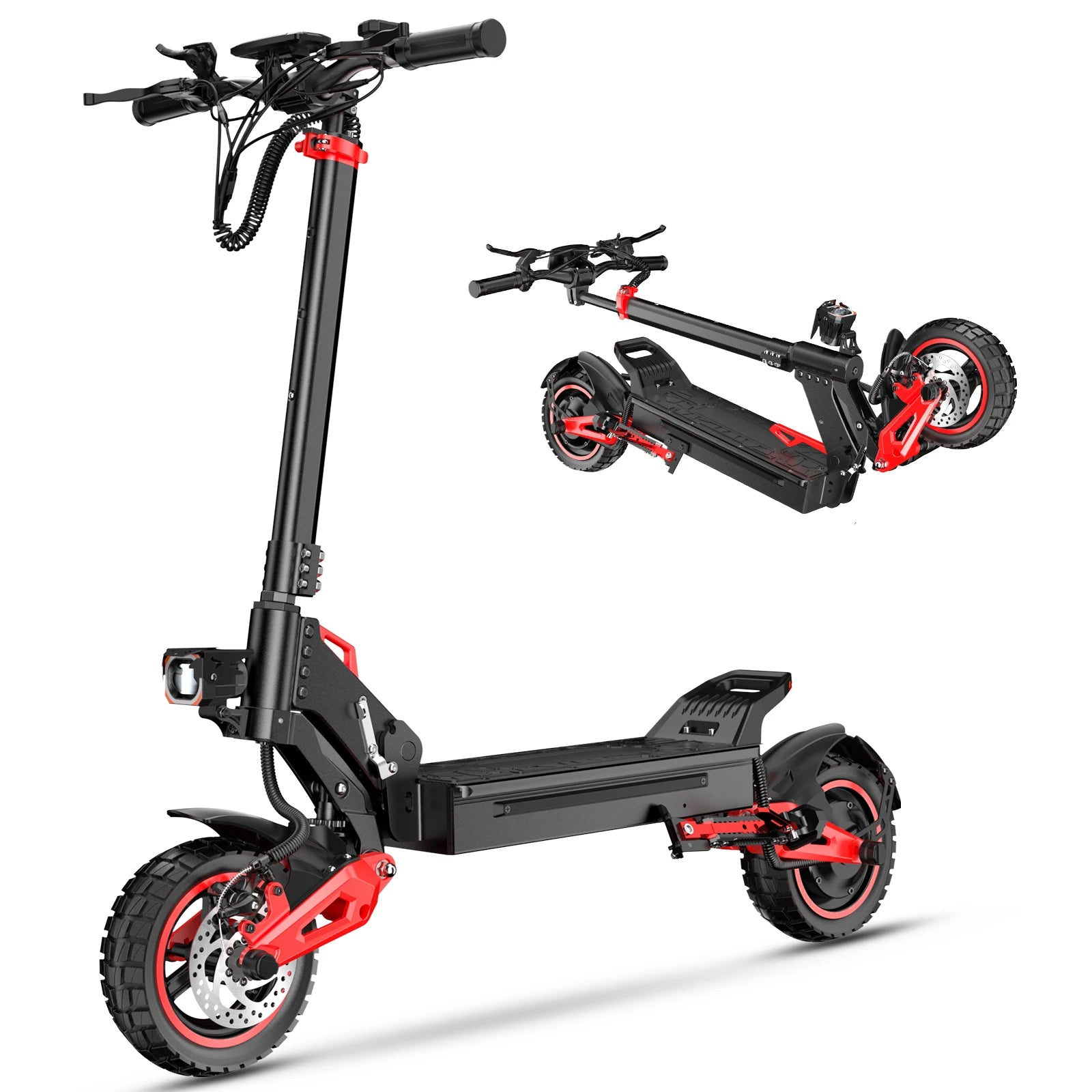 J15MAX Electric Scooter Adults 1600W Powerful Motor, 40-50 Max Range, Top 31 MPH, E Scooter W/Front/back Suspension for,10" Tire