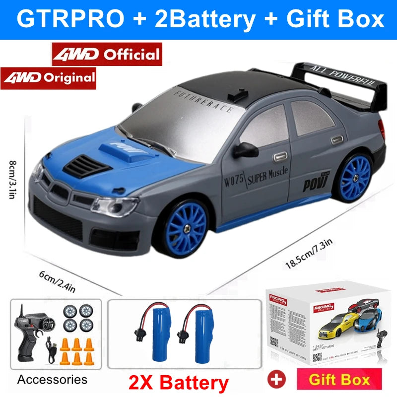 RC Drift Car With LED Light 4WD Remote Control Vehicle AE86 Professional High Speed ​​Racing Toys for Kids Children Adults Gifts