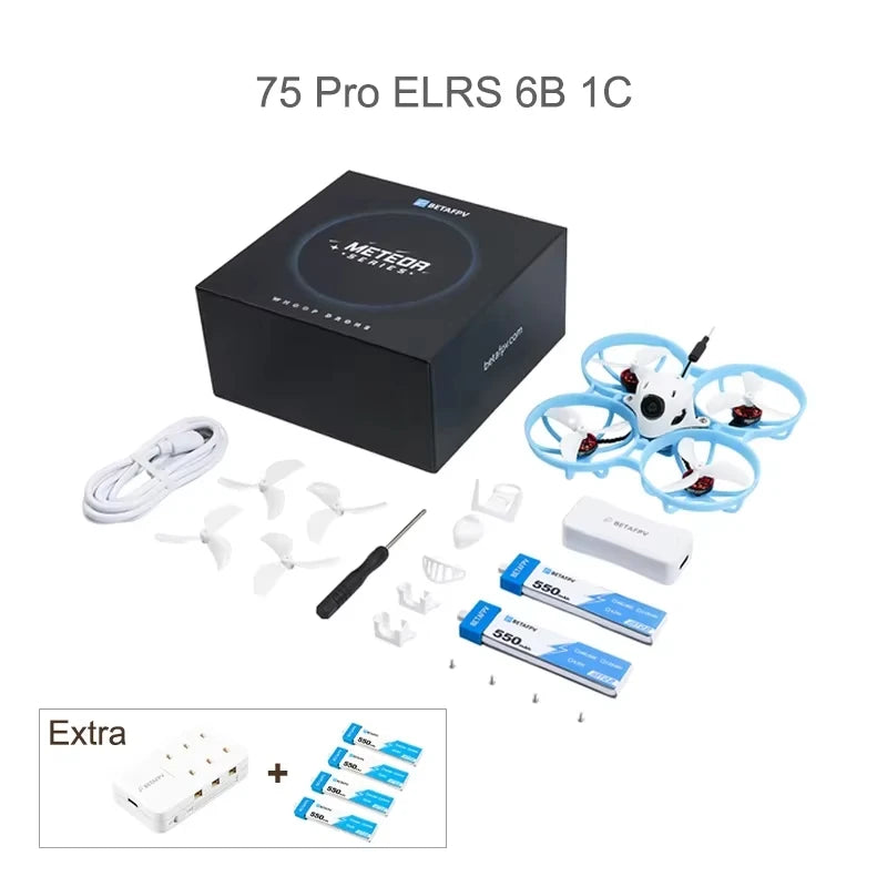 BETAFPV Meteor75 Pro Brushless Whoop Quadcopter 2024 Matrix 1S 5IN1 Flight Controller ELRS 2.4G Racing Drone RC Airplane