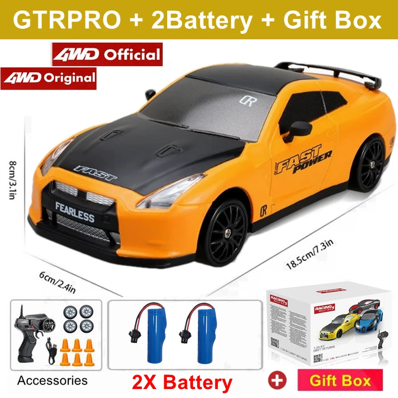 RC Drift Car With LED Light 4WD Remote Control Vehicle AE86 Professional High Speed ​​Racing Toys for Kids Children Adults Gifts