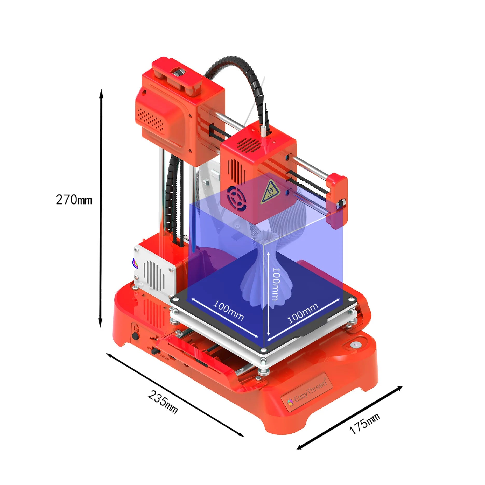 Easythreed Mini 3D Printer K9 Easy Use One-click Print Mainboard Magnetic Build Platform Desktop Printer K7 Beginner Kids Gift