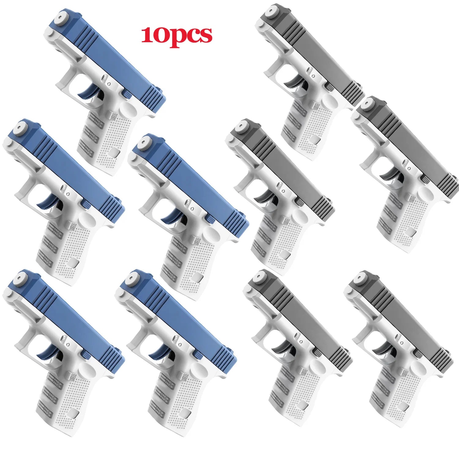 GOWKE 10PCS New Water Gun NON Electric Pistol Shooting Toy Full Automatic Summer Beach Toy For Kids Children Boys Girls Adults