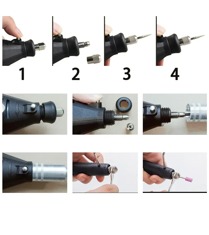 JANGKLIFE 110V 220V Power Tools Electric Mini Drill Die Grinder Engraver Polisher with Rotary Tools Set Kit For 3000 4000