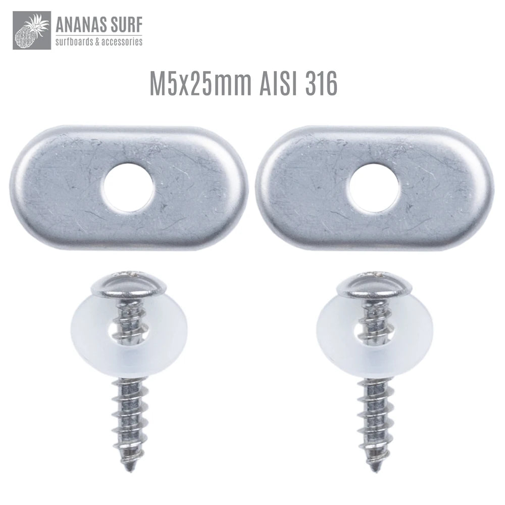 Pineapple Surf M5，M6 Hydro Foil Board Strap Screw 316 Stainless Steel Set Kite Wing Windsurf Accessories
