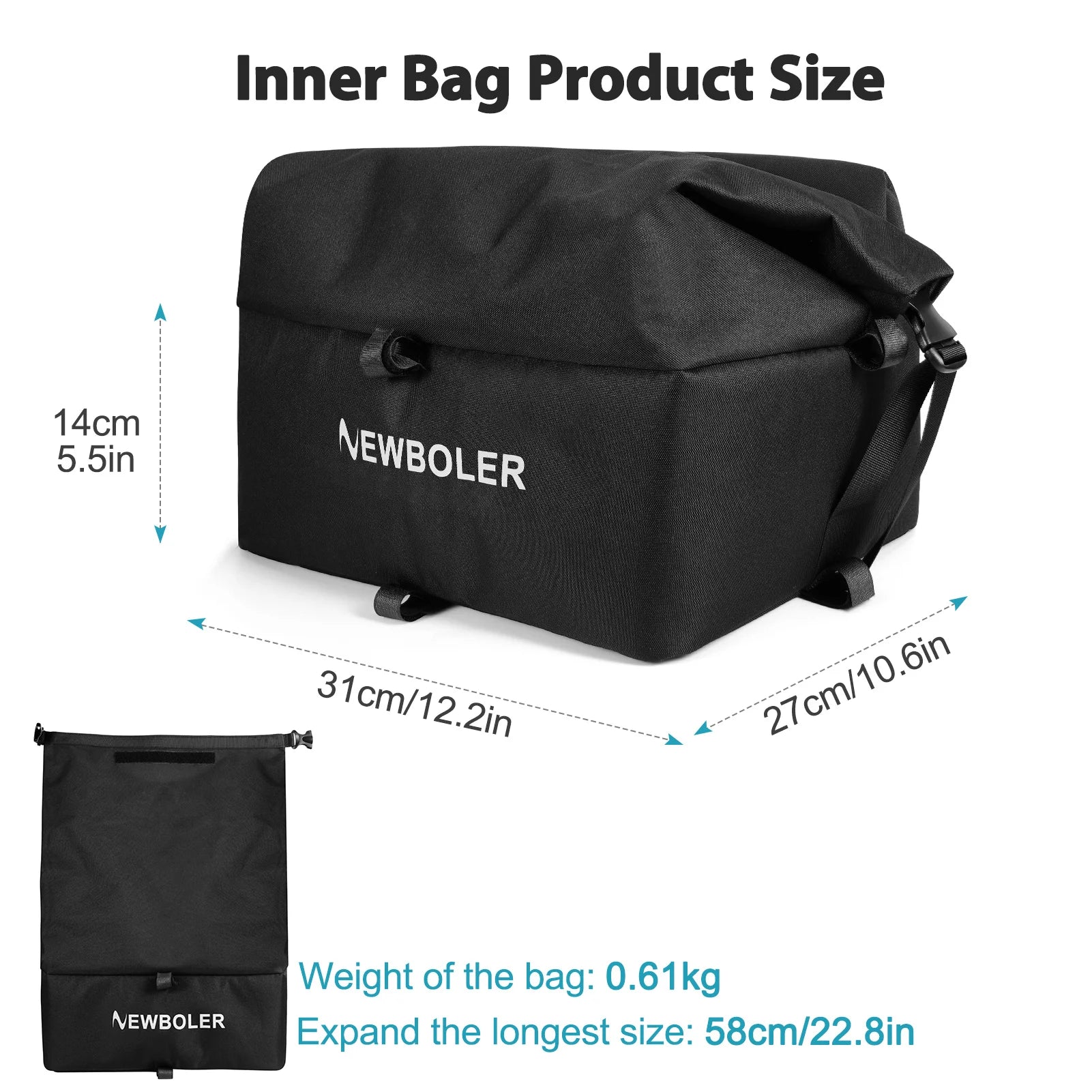 Rear Bike Basket Bicycle Cargo Rack Bag Large Capacity Fron E-Bike Basket Bike Baskets Rear Rack  for Outdoor Travel Shopping