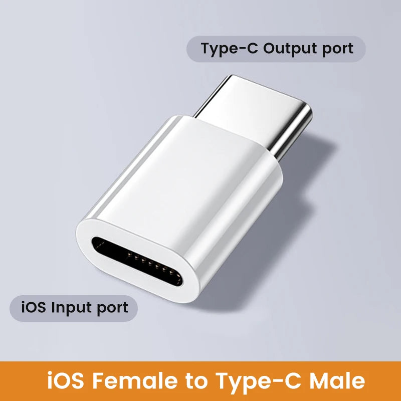 Type c To Lightning Adapter Female Type C Adapter for Ios Fast Charging Adaptador USB C Converter for iPhone