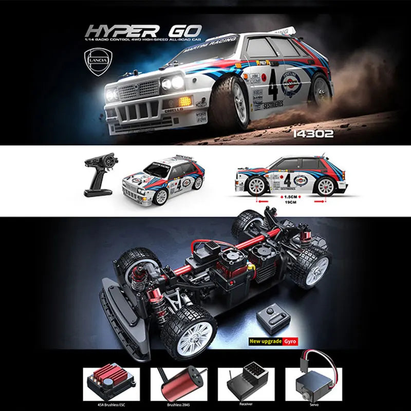 Hyper Go MJX 14301 14302 14303 1/14 4WD RC Car 65km/h Brushless 2.4G Remote Control Car Off-road High Speed RC Cars Truck Toy