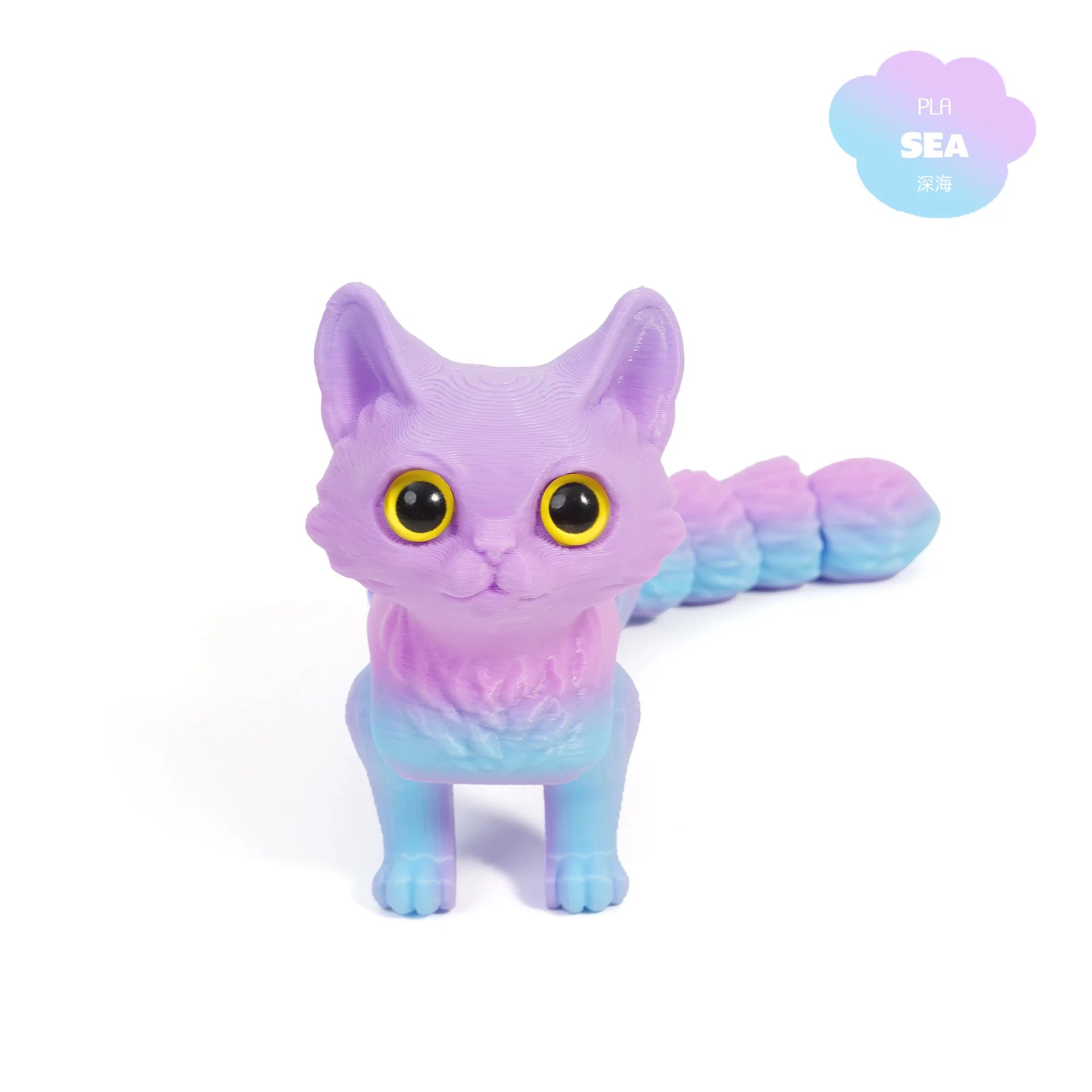 3D Printed Cute Cats Tail Joint Movable Kawaii Kitten Ornament Room Decor Car Decorations Desktop Decorations Gifts To Friends