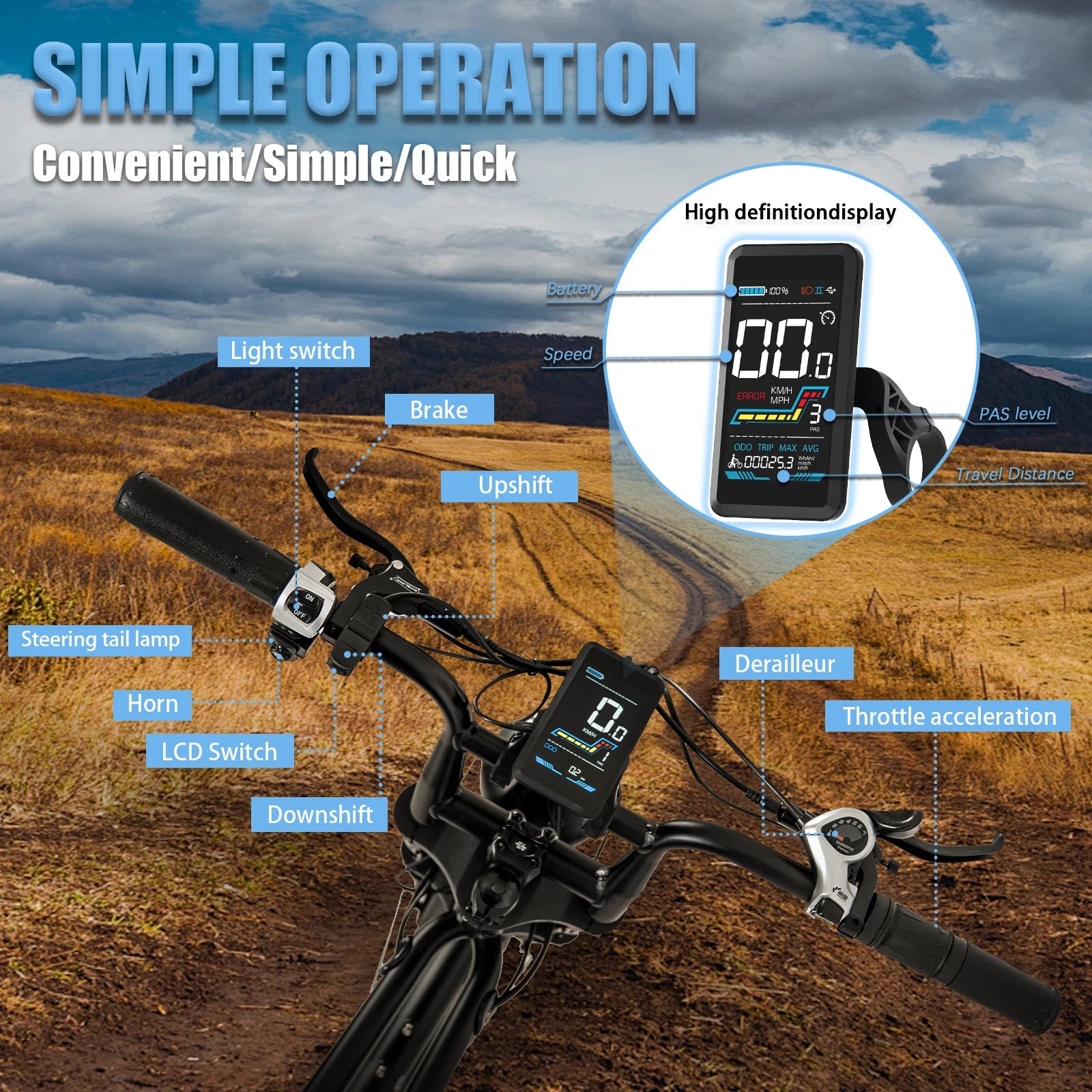 Cmacewheel K20 Electric Bike All-terrain Two-wheel Electric Bike Adult 20*4.0 Fat Tire48V17AH 500wMotor  Lithium Battery