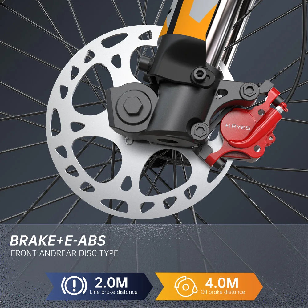 HITKTH E6 Electric Motorcycle Adults 2500W(Peak) Motors 25inch Tire Electric Bike 52V40AH Battery Speed 60Kmh Mountain E-bikes