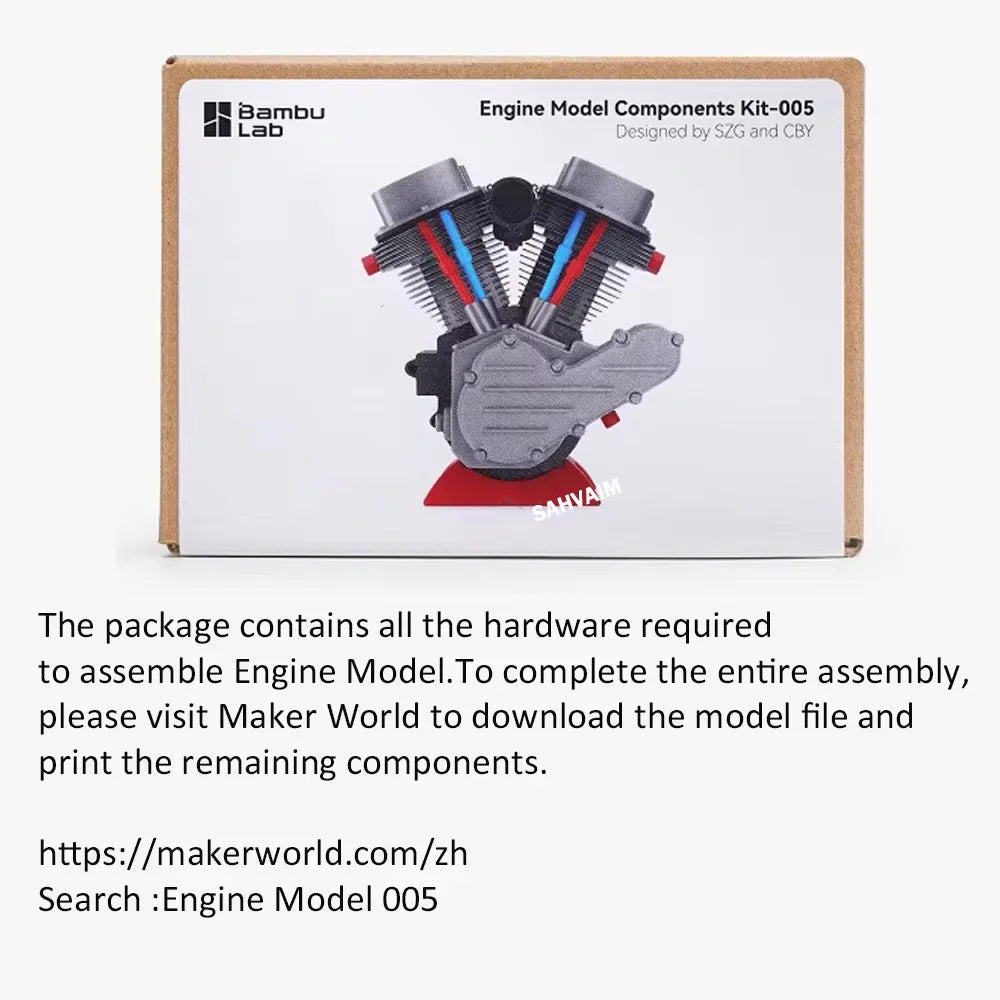 For Bambu Lab 3D Printing DIY Creative Model Computer Wireless Mouse Aviation Model Engine LED Light Kit 001 3D Printer Par