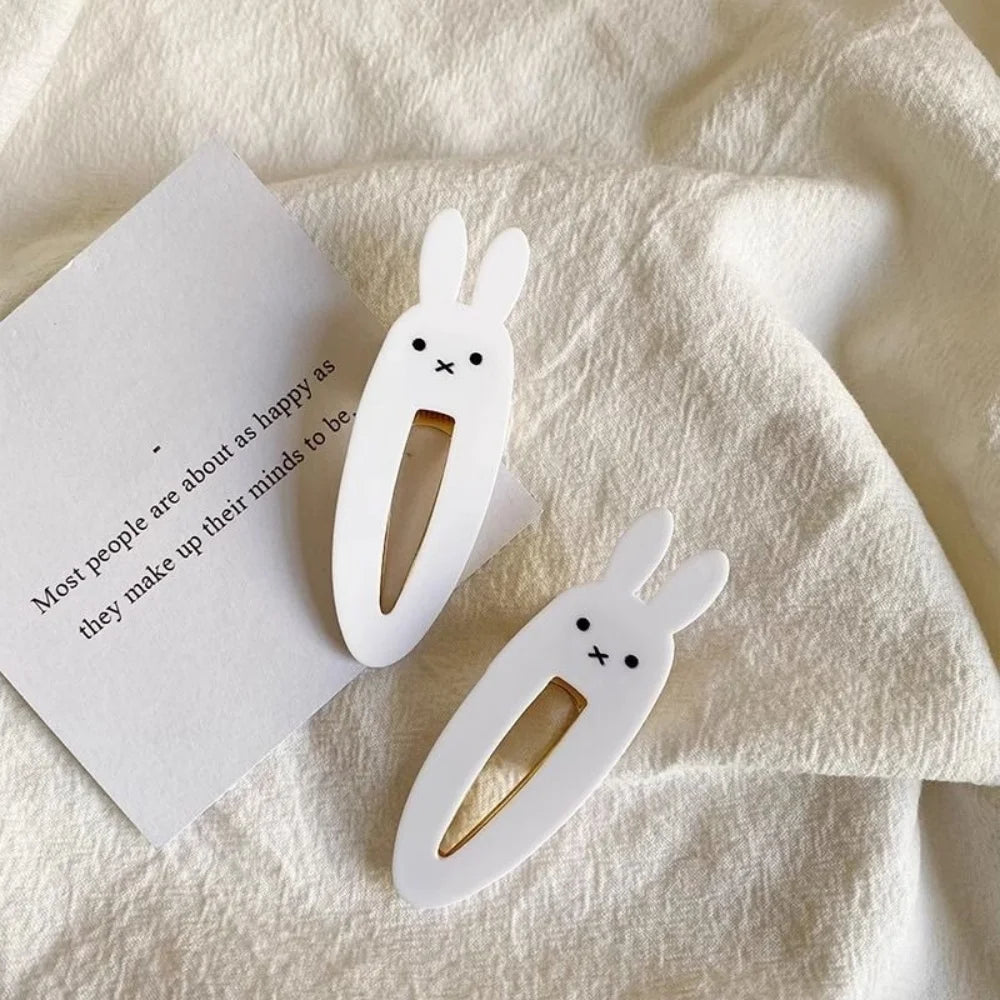 Cute Miffy Kawaii Ins Hair Decoration Clip Princess Bangs Clips Sweet Cool Rabbit Y2K Personality Headwear Student Girl Gifts