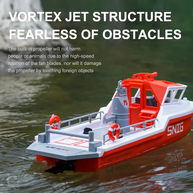 TX694 Rc Boat Brushless Motor Electric 2.4G 1/32 Remote Control Rescue Boat Model Pool Toys Gifts for Kids Boys