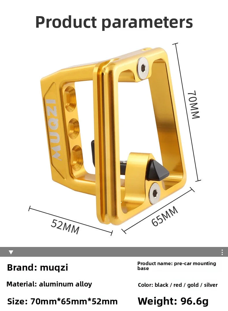 MUQZI Folding Bike Front Carrier Adapter Folding Bag Cargo Rack Bracket Aluminum Alloy Mount Base for Brompton