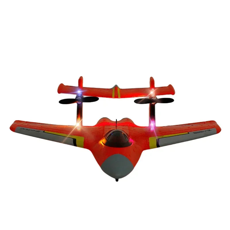 ZY525 Water Remote Control Small Aircraft for Boys and Children Toys Fixed Wing Aircraft Model Water, Land, and Air Aircraft j20