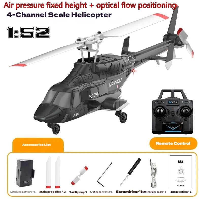 1: 52 RC ERA A61 airplane model helicopter air pressure constant altitude optical flow positioning remote control airplane gift