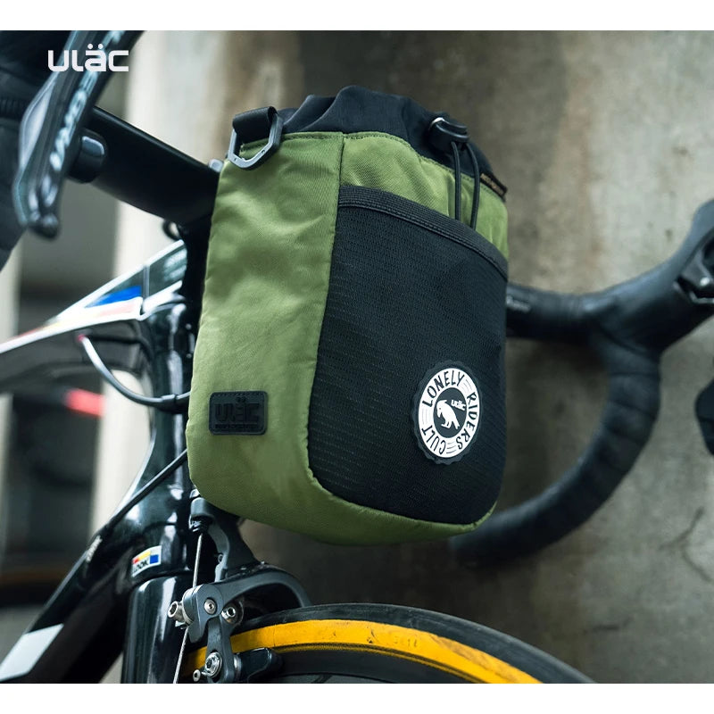 ULAC Bike Handlebar Stem Bag 1L/2.2L C-HOLD Bag Water Bottle Cycling Bags Bicycle Tools Storage Pouch Riding Touring Commuting