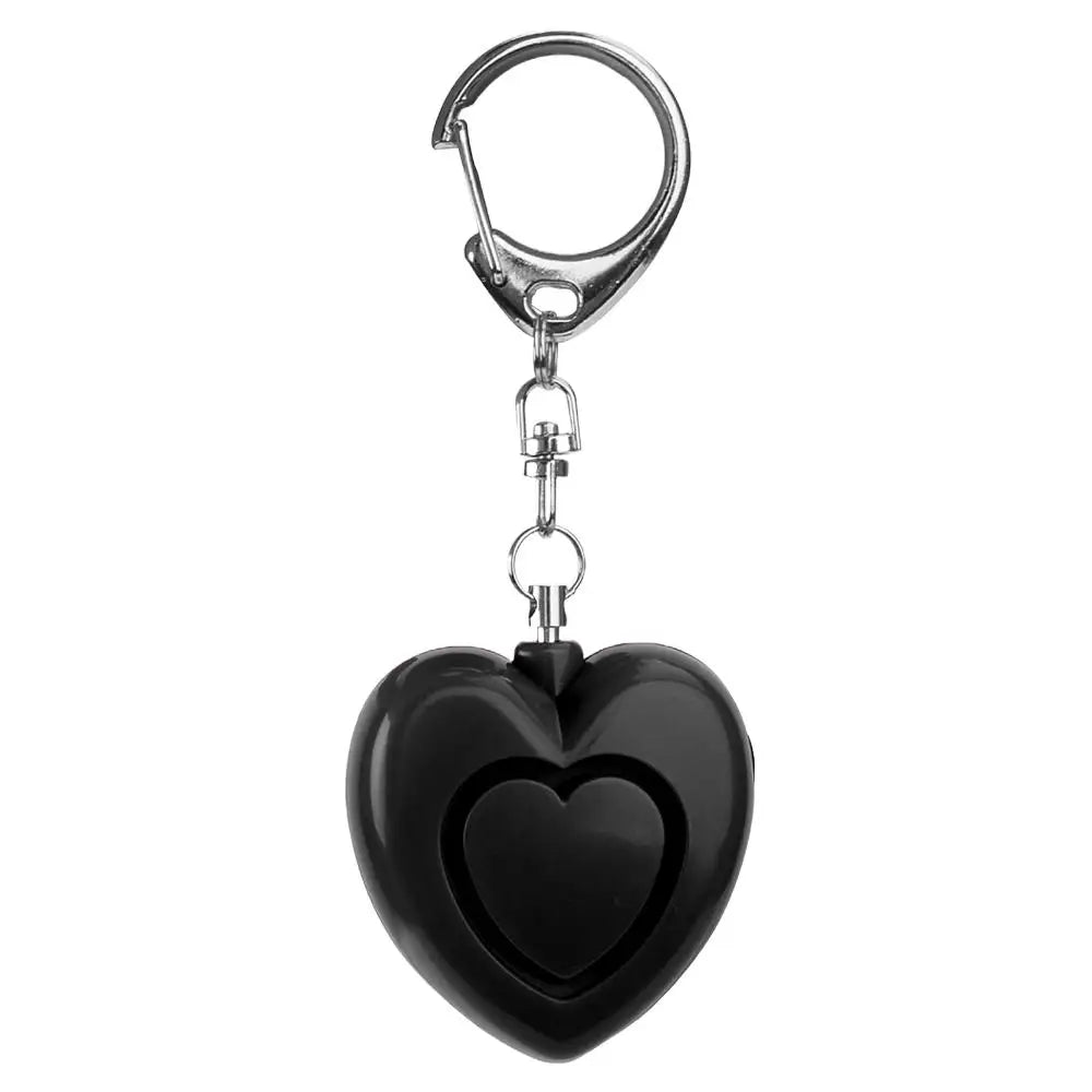 Heart-shaped Portable Emergency Girl Women Security Alarms  Self Defense Alarm Safety Loud Keychain Emergency Alarm Anti-wolf