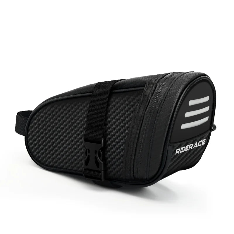 RIDERACE Bicycle Saddle Bag Small Waterproof Storage Black  Reflective For MTB Road Mountain Bike Seat Tail Rear Tool Pouch Bag