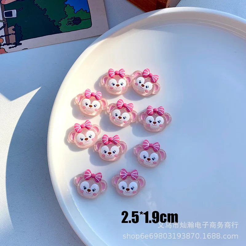 50 Pcs New Cute Resin Puppy Rabbit Fox  Flat Back Ornament Jewelry Making DIY Jewelry Manicure Accessories Crafts A2