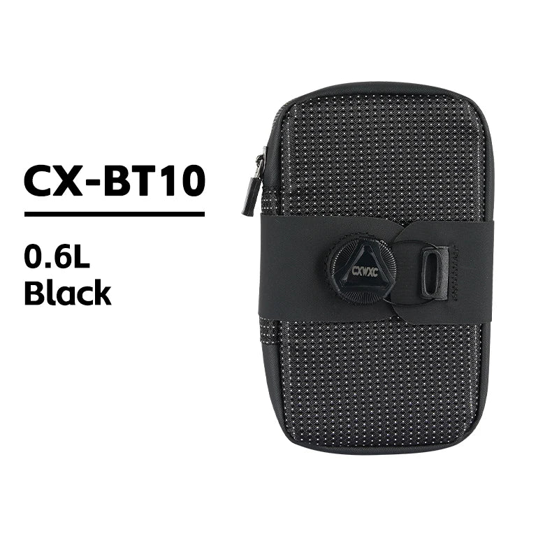 CXWXC Mini Bicycle Saddle Bag 0.6L Lightweight Small MTB Road Bike Tail Bag Portable Multi function boa Lockable Cycling Bag