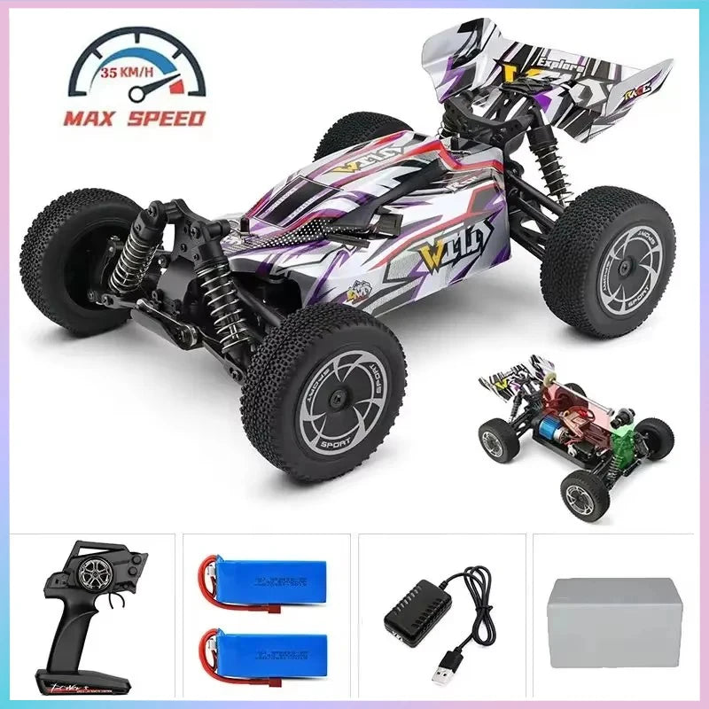 75 KM/H WLtoys 124016 V8 RC Car Brushless 4WD Electric High Speed Off-Road Remote Control Drift Rc Cars for Adults Toys